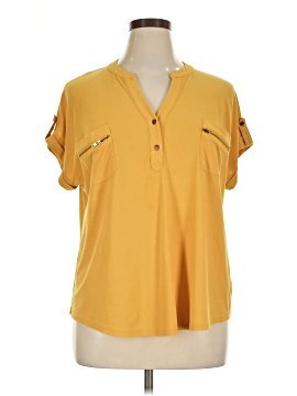 Flower & Feather Short Sleeve Blouse
