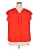 Chaus 100% Polyester Orange Short Sleeve Blouse Size XXL - photo 1