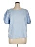 ELOQUII Blue Short Sleeve Blouse Size 16 Plus - photo 1