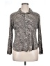 Chico's Design Animal Print Gray 3/4 Sleeve Button-Down Shirt Size XL (3) - photo 1