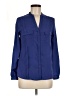 Unbranded 100% Polyester Blue Long Sleeve Blouse Size M (estimated) - photo 1