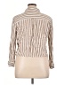 Alexander Jordan 100% Rayon Stripes Tan 3/4 Sleeve Button-Down Shirt Size XL - photo 2