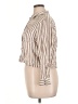 Alexander Jordan 100% Rayon Stripes Tan 3/4 Sleeve Button-Down Shirt Size XL - photo 5