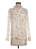Rails Animal Print Ivory Long Sleeve Blouse Size S - photo 1