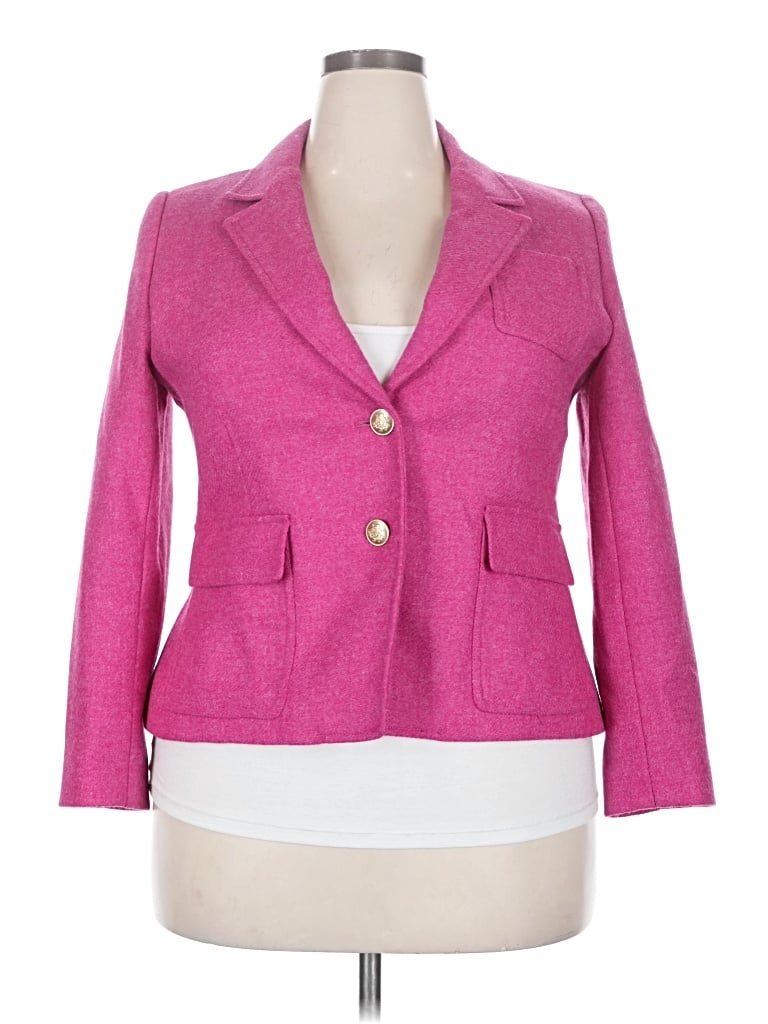 Pre-owned Jcrew Wool Blazer Jacket In Pink