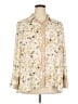 Max Studio 100% Polyester Floral Ivory Long Sleeve Blouse Size XXL - photo 1