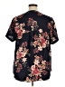 Torrid Floral Black Short Sleeve Blouse Size 1X Plus (1) - photo 2
