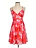 Unbranded 100% Polyester Floral Red Cocktail Dress Size S - photo 1