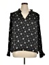 Gap 100% Polyester Black Long Sleeve Blouse Size XL - photo 1