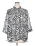 Jones & Co 100% Polyester Animal Print Silver 3/4 Sleeve Blouse Size 2X - photo 1