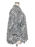 Jones & Co 100% Polyester Animal Print Silver 3/4 Sleeve Blouse Size 2X - photo 4