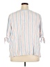 Kim Rogers Stripes Blue 3/4 Sleeve Blouse Size 3X - photo 2