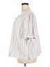 Kim Rogers Stripes Blue 3/4 Sleeve Blouse Size 3X - photo 5