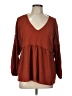 wonderly Burgundy Long Sleeve Blouse Size L - photo 1