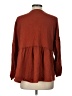 wonderly Burgundy Long Sleeve Blouse Size L - photo 2