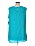 Zac & Rachel 100% Polyester Teal Sleeveless Blouse Size L - photo 2