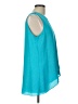 Zac & Rachel 100% Polyester Teal Sleeveless Blouse Size L - photo 4