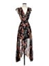 Bebe Floral Black Cocktail Dress Size 00 - photo 1