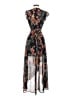 Bebe Floral Black Cocktail Dress Size 00 - photo 2