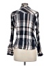 Wrapper Plaid Gray Long Sleeve Button-Down Shirt Size M - photo 2