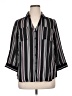 BCX 100% Polyester Stripes Black 3/4 Sleeve Blouse Size XL - photo 1