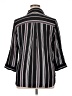 BCX 100% Polyester Stripes Black 3/4 Sleeve Blouse Size XL - photo 2
