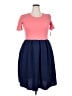 Lularoe Color Block Pink Casual Dress Size XXL - photo 1