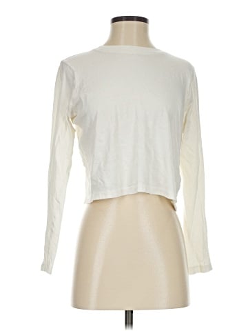 Madewell Softfade Cotton Boxy Crop Long-Sleeve Tee (view 1)
