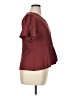 Lavish Burgundy Short Sleeve Blouse Size XL - photo 4