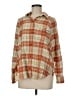 Billabong 100% Cotton Plaid Orange Long Sleeve Button-Down Shirt Size M - photo 1