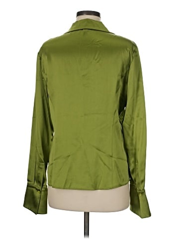 Lafayette 148 New York Long Sleeve Silk Top (view 2)