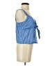 Pomelo 100% Cotton Blue Sleeveless Blouse Size S - photo 4