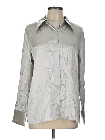 Lafayette 148 New York Long Sleeve Silk Top (view 1)