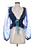 Dee Elly Blue 3/4 Sleeve Blouse Size XS - photo 1