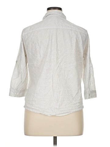 Croft & Barrow 3/4 Sleeve Button-Down Shirt (view 2)