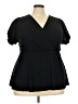 Torrid Black Short Sleeve Blouse Size 3X Plus (3) - photo 1