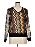 Missoni For Target 100% Polyester Brown Long Sleeve Blouse Size M - photo 1