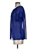 Milly 100% Polyester Blue Short Sleeve Blouse Size S - photo 5