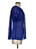 Milly 100% Polyester Blue Short Sleeve Blouse Size S - photo 4
