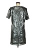 Boohoo 100% Polyester Metallic Silver Cocktail Dress Size 6 - photo 2