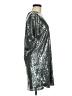 Boohoo 100% Polyester Metallic Silver Cocktail Dress Size 6 - photo 4