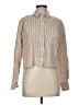 Veronica Beard 100% Cotton Stripes Tan Long Sleeve Blouse Size 8 - photo 1