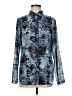 CAbi 100% Polyester Print Blue Long Sleeve Blouse Size M - photo 1