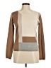 Worth New York 100% Wool/laine Color Block Tan Wool Pullover Sweater Size M - photo 1
