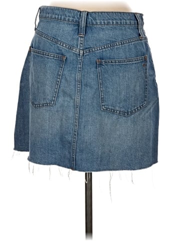 Madewell Rigid Denim A-Line Mini Skirt in Leandra Wash (view 2)