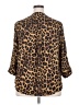 Torrid 100% Polyester Animal Print Brown 3/4 Sleeve Blouse Size 2X Plus (2) - photo 2