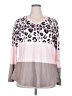 Unbranded Animal Print Pink Long Sleeve Blouse Size 2X - photo 1