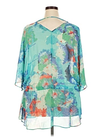 a.n.a. A New Approach 3/4 Sleeve Blouse (view 2)