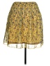 Max Studio 100% Polyester Paisley Yellow Casual Skirt Size XL - photo 2