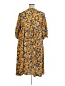 Unbranded 100% Polyester Print Yellow Casual Dress Size XL - photo 2